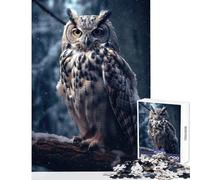 Puzzle per adolescenti 1000 pezzi Gufo delle nevi Decorazione per la casa Giocattoli Regalo Compleanno Gioco educativo Migliora l'amore tra coppie Dimensioni 50x75cm