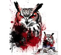 Puzzle per adolescenti 1000 pezzi Gufo reale Decorazione per la casa Giocattoli Regali di compleanno per gioco educativo Migliorare l'amore tra coppie (dimensioni 38x52cm)