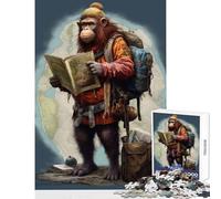 Puzzle per adolescenti 1000 pezzi Guida di viaggio Scimmia giocattolo Decorazione da parete Regali di Babbo Natale segreto Gioco impossibile Rafforza l'amore tra coppie Dimensioni 38x26cm