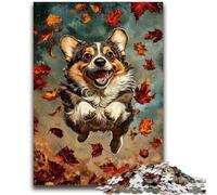 Puzzle per adolescenti 1000 pezzi Happy Corgi gioco educativo sfida giocattolo decorazione da parete regali unici di compleanno e Natale 26x38cm