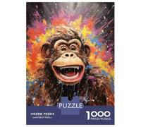 Puzzle Per Adolescenti 1000 Pezzi Happy Monkey Painting Art Print Puzzle Per Adulti Giocattolo Decorazione Da Parete Decorazione Perfetta Regali Unici Per Compleanno E Natale 52x38cm/1000pcs