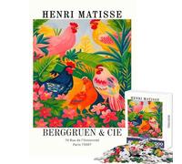 Puzzle per adolescenti 1000 pezzi Henri Matisse Poster della mostra Decorazione per la casa Giocattoli Regalo di compleanno per gioco educativo Attività divertenti a casa Dimensioni 50x75cm