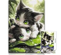 Puzzle per adolescenti 1000 pezzi I migliori amici dei gatti Giocattolo Gioco intellettuale Difficile Giocattolo duro Decorazione da parete Dimensioni 50x75cm