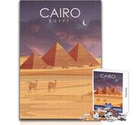 Puzzle per adolescenti 1000 pezzi Il Cairo Egitto Piramidi Giocattolo artistico Gioco intellettuale Decorazione perfetta Idee regalo Dimensioni 50x75cm