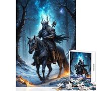 Puzzle per adolescenti 1000 pezzi Il cavaliere nel bosco Giocattoli antistress Idee regalo Giochi per famiglie Adatto per la decorazione della scrivania Dimensioni 50x75cm
