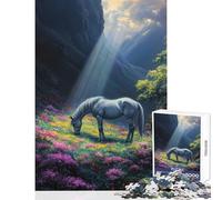 Puzzle per adolescenti 1000 pezzi Il cavallo dell'alba Decorazione per la casa Giocattoli Regalo di compleanno Giochi rilassanti Collezione di artisti Belle arti Dimensioni 38x26cm