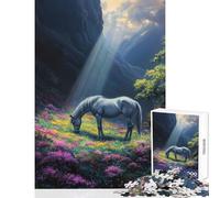 Puzzle per adolescenti 1000 pezzi Il cavallo dell'alba Giocattolo educativo Regali di Babbo Natale segreto Gioco pratico Rafforza l'amore tra coppie Dimensioni 50x75cm