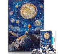 Puzzle per adolescenti 1000 pezzi Il piccolo principe del cielo notturno 1000 pezzi per adolescenti antistress sfida difficile regali di Babbo Natale segreto 75x50cm