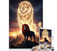 Puzzle per adolescenti 1000 pezzi Il Re Leone con Spirito d'Oro Giocattolo educativo Regalo divertente Gioco impossibile Migliorare l'amore tra coppie Dimensioni 50x75cm