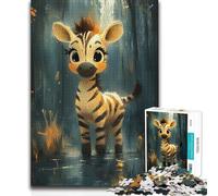 Puzzle per adolescenti 1000 pezzi Illustrazione di una zebra carina Gioco di sfida unico Sfida difficile Regalo di compleanno 50x75cm (1000 pezzi)