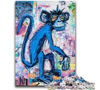 Puzzle per adolescenti 1000 pezzi in stile Basquiat, gioco per famiglie con scimmie, antistress, sfida difficile, adatto alle coppie, 26x38cm