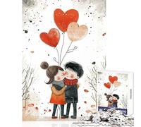 Puzzle per adolescenti 1000 pezzi Innamorarsi Giocattolo di San Valentino Decorazione da parete Regali di Babbo Natale segreto Gioco impossibile Rafforza l'amore tra coppie Dimensioni 38x26cm