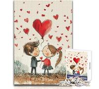 Puzzle per adolescenti 1000 pezzi Innamorarsi San Valentino Perfetto passatempo rilassante professionale Taglio netto Gioco giocattolo Dimensioni 50x75cm