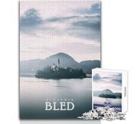 Puzzle per adolescenti 1000 pezzi Isola di Bled Slovenia Giocattolo Gioco intellettuale Migliora la memoria Regali di compleanno Dimensioni 50x75cm