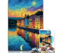 Puzzle per adolescenti 1000 pezzi Italia sotto il cielo notturno, aiuta il cervello a esercitare giocattoli avvincenti per coltivare la pazienza decorazione perfetta 50x75cm