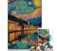 Puzzle per adolescenti 1000 pezzi Italia sotto il cielo notturno, giochi divertenti per famiglie, attività divertenti a casa, regalo di compleanno, regali da viaggio (38x26cm)