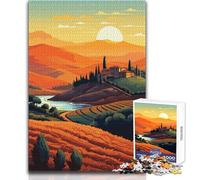 Puzzle per adolescenti 1000 pezzi Italia Toscana Colline Italia Rompicapo Giochi per famiglie Sfida difficile Giocattolo educativo Dimensioni 50x75cm