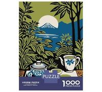 Puzzle Per Adolescenti 1000 Pezzi Japanese Tea Ceremony with Mountain View Puzzle Per Adulti Gioco Rompicapo Corsa Di Velocità Delle Mani Attività Divertenti A Casa 70x50cm/1000pcs