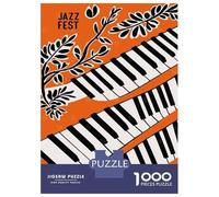 Puzzle Per Adolescenti 1000 Pezzi Jazz Fest Orange Puzzle Per Adulti Gioco Pratico Difficile Divertente Attività A Casa, 52x38cm/1000pcs