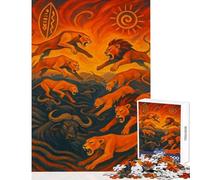 Puzzle per adolescenti 1000 pezzi La caccia alle ombre Decorazione per la casa Giocattoli Regalo Compleanno Gioco educativo Migliora l'amore tra coppie Dimensioni 38x52cm
