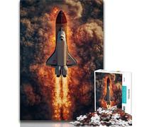 Puzzle per adolescenti 1000 pezzi Lancio di un razzo Puzzle per adolescenti, giocattolo educativo Giochi divertenti per famiglie Decorazione unica per la casa (dimensioni 38x26cm)