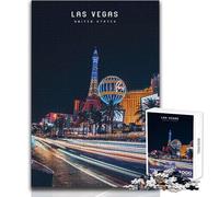 Puzzle per adolescenti 1000 pezzi Las Vegas Family Fun & Game Night Decorazione perfetta per la parete Dimensioni 50x75cm