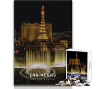 Puzzle per adolescenti 1000 pezzi Las Vegas Family Fun & Game Night Decorazione perfetta per la parete Dimensioni 50x75cm