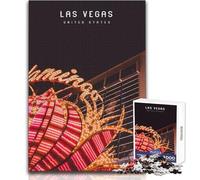 Puzzle per adolescenti 1000 pezzi Las Vegas Family Fun & Game Night Learning Educational Gift Birthday Size 50x75cm