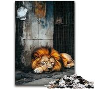 Puzzle per adolescenti 1000 pezzi Leone animale Allena il tuo cervello e le tue mani Interazione genitore-figlio per età 14+ 38x26cm