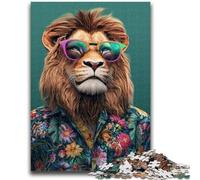 Puzzle per adolescenti 1000 pezzi Leone Arte Adatto per età 14 e oltre Gioco impegnativo Ottimo regalo per giocare 50x75cm