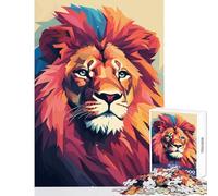 Puzzle per adolescenti 1000 pezzi Leone Retro Giocattoli antistress Ottimi regali e giocattoli Gioco pratico Adatto per la decorazione della scrivania Dimensioni 38x52cm