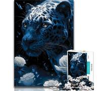 Puzzle per adolescenti 1000 pezzi Leopardo nero, giochi educativi Decorazione per la casa Adatto per la decorazione del desktop 38x26cm