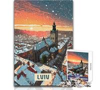 Puzzle per adolescenti 1000 pezzi Leopoli Gioco impegnativo Giocattoli Sfida difficile Ottimo regalo Dimensioni 50x75cm