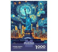 Puzzle Per Adolescenti 1000 Pezzi Liberty's Starry Night Puzzle Fai Da Te Giocattoli Staycation Passatempo Regali Unici Di Compleanno E Natale 70x50cm/1000pcs