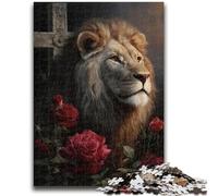 Puzzle per adolescenti 1000 pezzi Lion Art 1000 pezzi per adulti, per gioco educativo sfida giocattolo affare come regalo per tutta la famiglia (38x26cm)