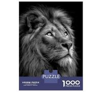 Puzzle Per Adolescenti 1000 Pezzi Lion Portrait in Black And White Puzzle Per Adulti Gioco Rompicapo Decorazione Per La Casa Aiuta Ad Allenare Il Cervello 70x50cm/1000pcs
