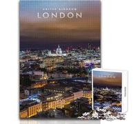 Puzzle per adolescenti 1000 pezzi Londra Inghilterra giocattolo gioco intellettuale migliora la memoria regali di compleanno dimensioni 38x52cm