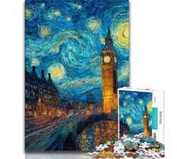 Puzzle per adolescenti 1000 pezzi Londra sotto il cielo notturno Puzzle per adolescenti impegnativo affare difficile come regalo per tutta la famiglia 38x26cm