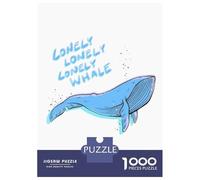 Puzzle Per Adolescenti 1000 Pezzi Lonely Whale Text Version Puzzle Per Adulti Gioco Pratico Decorazione Perfetta Compleanni E Regali 38x26cm/1000pcs