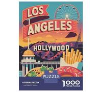 Puzzle Per Adolescenti 1000 Pezzi Los Angeles Travel Puzzle Per Adulti Gioco Pratico Difficile Divertente Attività A Casa, 70x50cm/1000pcs