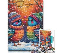 Puzzle per adolescenti 1000 pezzi Love Birds 1000 pezzi per adolescenti, per ammazzare il tempo durante le vacanze a casa con pezzi completamente interconnessi di forma casuale 26x38cm