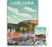 Puzzle per adolescenti 1000 pezzi Lubiana Slovenia Viaggio Gioco impegnativo Giocattoli Sfida difficile Ottimo regalo Dimensioni 38x52cm