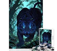 Puzzle per adolescenti 1000 pezzi Luminous Stalker︰ Il regno della tigre eterea Decorazione per la casa Giocattoli Regalo Compleanno Gioco educativo Migliora l'amore tra coppie Dimensioni 50x75cm