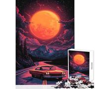 Puzzle per adolescenti 1000 pezzi Luna rossa Viaggio su strada Decorazione per la casa Giocattoli Regalo Compleanno Gioco educativo Migliora l'amore tra coppie Dimensioni 38x52cm