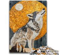 Puzzle per adolescenti 1000 pezzi Lupo Arte Antistress Sfida Difficile Offerta Come Regalo per Tutta la Famiglia 26x38cm