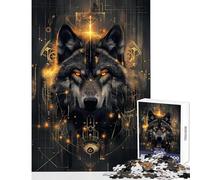 Puzzle per adolescenti 1000 pezzi Lupo divino Giocattoli antistress Idee regalo Gioco pratico Interessante riduzione dello stress Dimensioni 38x26cm