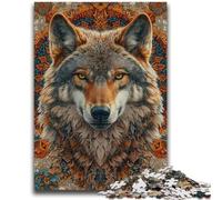 Puzzle per adolescenti 1000 pezzi Lupo nella neve Giochi di attività per famiglie impegnativi Giocattolo fai da te per decorazioni murali per la casa Regali 26x38cm