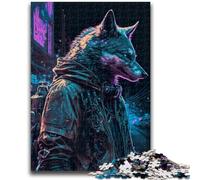 Puzzle per adolescenti 1000 pezzi Lupo Umano Gioco impegnativo e gioco per famiglie Decorazione da parete Regali unici per compleanno e Natale 50x75cm