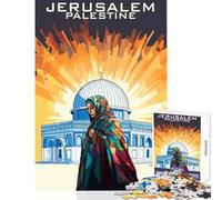 Puzzle per adolescenti 1000 pezzi Madre Palestina Design Giocattolo Decorazione da parete Ottimo regalo per giochi Giochi rilassanti Collezione di artisti Belle arti Dimensioni 38x52cm