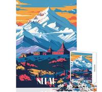 Puzzle per adolescenti 1000 pezzi Maestà dell'Himalaya Giocattolo Decorazione da parete Opera d'arte Regalo Giochi educativi Adatto per la decorazione del desktop Dimensioni 50x75cm